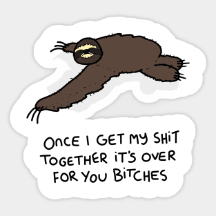 Grumpy Sloth Sticker